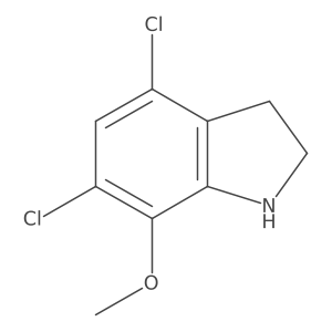 4,6-Dichloro-2,3-dihydro-7-methoxy-1H-indole Structure