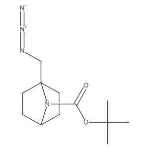 Tert-butyl 1-(azidomethyl)-7-azabicyclo[2.2.1]heptane-7-carboxylate结构式