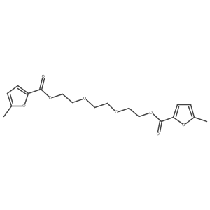 2-Furancarboxylic acid, 5-methyl-, 2,2a(2)-[1,2-ethanediylbis(oxy-2,1-ethanediyl)] ester Structure
