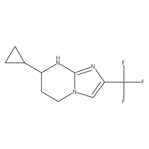 7-cyclopropyl-2-(trifluoromethyl)-5H,6H,7H,8H-imidazo[1,2-a]pyrimidine结构式