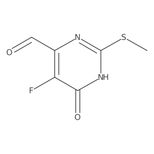 5-Fluoro-1,6-dihydro-2-(methylthio)-6-oxo-4-pyrimidinecarboxaldehyde Structure
