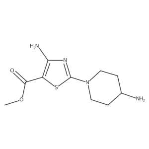 Methyl 4-amino-2-(4-aminopiperidin-1-yl)thiazole-5-carboxylate结构式