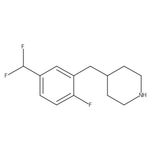 Piperidine, 4-[[5-(difluoromethyl)-2-fluorophenyl]methyl]-结构式