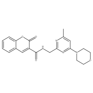 N-((4-methyl-6-morpholinopyrimidin-2-yl)methyl)-2-oxo-2H-chromene-3-carboxamide结构式