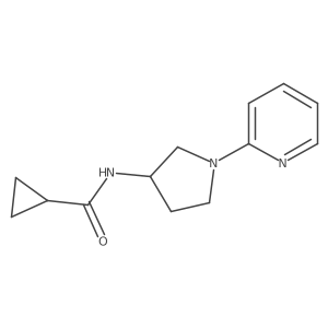 N-(1-(pyridin-2-yl)pyrrolidin-3-yl)cyclopropanecarboxamide结构式