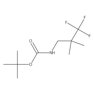 tert-butyl N-(3,3,3-trifluoro-2,2-dimethylpropyl)carbamate结构式