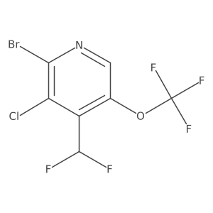2-Bromo-3-chloro-4-(difluoromethyl)-5-(trifluoromethoxy)pyridine Structure