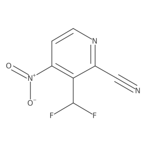 3-(Difluoromethyl)-4-nitropicolinonitrile结构式