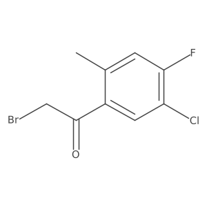 2-Bromo-1-(5-chloro-4-fluoro-2-methylphenyl)ethanone Structure