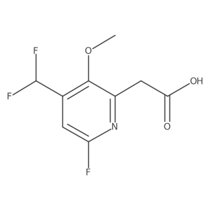 2-(4-(Difluoromethyl)-6-fluoro-3-methoxypyridin-2-yl)acetic acid Structure