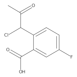 2-(1-Chloro-2-oxopropyl)-5-fluorobenzoic acid结构式