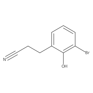 3-(3-Bromo-2-hydroxyphenyl)propanenitrile Structure