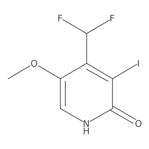 4-(Difluoromethyl)-3-iodo-5-methoxypyridin-2-ol结构式