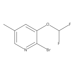2-Bromo-3-difluoromethoxy-5-methylpyridine结构式