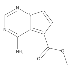 Methyl 4-aminopyrrolo[2,1-f][1,2,4]triazine-5-carboxylate结构式