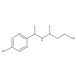 1-Butanol, 3-[[1-(5-bromo-2-pyrimidinyl)ethyl]amino]- Structure