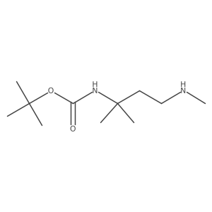 tert-butyl N-[2-methyl-4-(methylamino)butan-2-yl]carbamate结构式