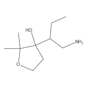 3-(1-Aminobutan-2-yl)-2,2-dimethyloxolan-3-ol结构式
