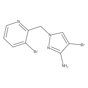 4-bromo-1-[(3-bromopyridin-2-yl)methyl]-1H-pyrazol-3-amine结构式