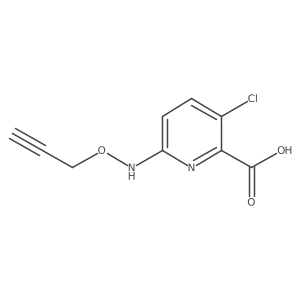 3-Chloro-6-[(prop-2-yn-1-yloxy)amino]pyridine-2-carboxylic acid Structure