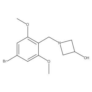 1-(4-Bromo-2,6-dimethoxybenzyl)azetidin-3-ol结构式