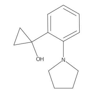 1-[2-(Pyrrolidin-1-yl)phenyl]cyclopropan-1-ol结构式