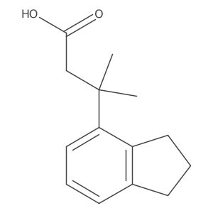 3-(2,3-dihydro-1H-inden-4-yl)-3-methylbutanoic acid结构式