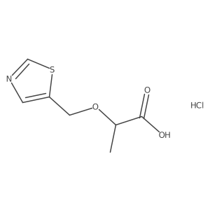 2-[(1,3-Thiazol-5-yl)methoxy]propanoic acid hydrochloride结构式