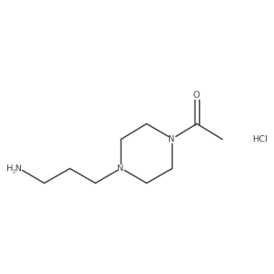 1-(4-(3-Aminopropyl)piperazin-1-yl)ethanone hydrochloride结构式