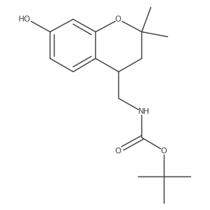 tert-Butyl ((7-hydroxy-2,2-dimethylchroman-4-yl)methyl)carbamate结构式
