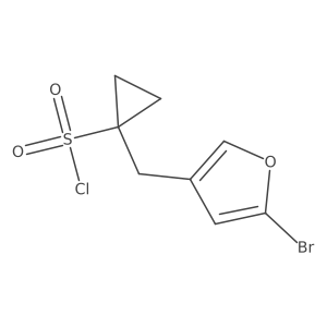 1-[(5-Bromofuran-3-yl)methyl]cyclopropane-1-sulfonyl chloride Structure