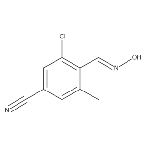 3-Chloro-4-[(hydroxyimino)methyl]-5-methylbenzonitrile Structure
