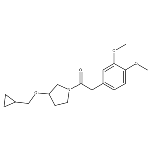 1-(3-(Cyclopropylmethoxy)pyrrolidin-1-yl)-2-(3,4-dimethoxyphenyl)ethanone结构式