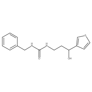 1-Benzyl-3-(3-hydroxy-3-(thiophen-3-yl)propyl)urea结构式