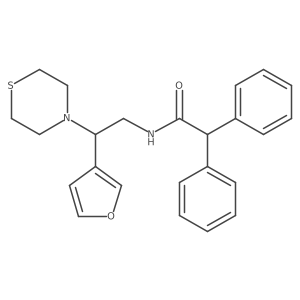 N-(2-(furan-3-yl)-2-thiomorpholinoethyl)-2,2-diphenylacetamide结构式