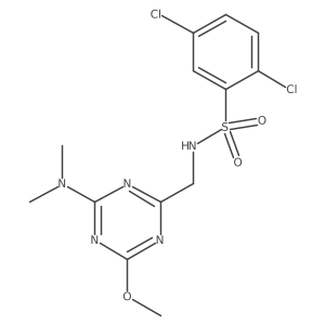 2,5-dichloro-N-((4-(dimethylamino)-6-methoxy-1,3,5-triazin-2-yl)methyl)benzenesulfonamide Structure