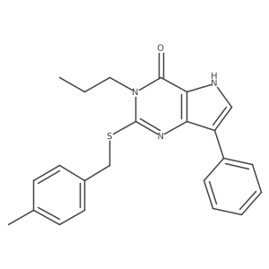2-((4-methylbenzyl)thio)-7-phenyl-3-propyl-3H-pyrrolo[3,2-d]pyrimidin-4(5H)-one结构式