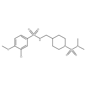 4-[(3-chloro-4-methoxybenzenesulfonamido)methyl]-N,N-dimethylpiperidine-1-sulfonamide Structure