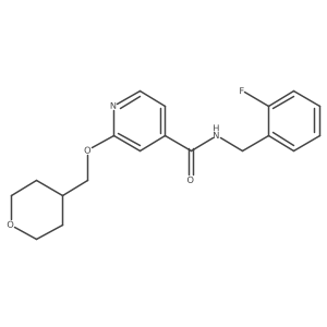 N-(2-fluorobenzyl)-2-((tetrahydro-2H-pyran-4-yl)methoxy)isonicotinamide Structure