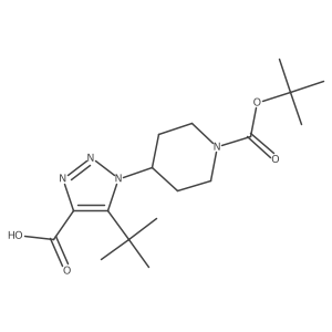 1-{1-[(tert-butoxy)carbonyl]piperidin-4-yl}-5-tert-butyl-1H-1,2,3-triazole-4-carboxylic acid结构式