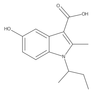 1-(Butan-2-yl)-5-hydroxy-2-methyl-1H-indole-3-carboxylic acid结构式