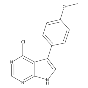 4-chloro-5-(4-methoxyphenyl)-7H-pyrrolo[2,3-d]pyrimidine Structure