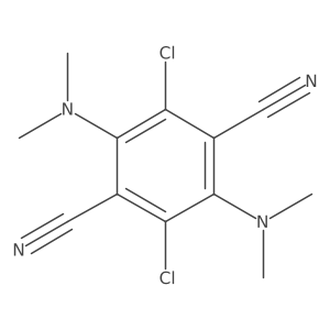 2,5-Dichloro-3,6-bis(dimethylamino)-1,4-benzenedicarbonitrile结构式