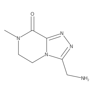 3-(aminomethyl)-7-methyl-5H,6H,7H,8H-[1,2,4]triazolo[4,3-a]pyrazin-8-one结构式