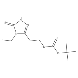 Tert-butyl N-[2-(4-ethyl-5-sulfanylidene-1H-1,2,4-triazol-3-yl)ethyl]carbamate Structure
