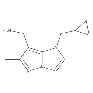[1-(cyclopropylmethyl)-6-methyl-imidazo[1,2-b]pyrazol-7-yl]methanamine Structure