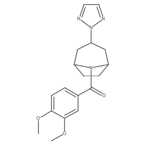 ((1R,5S)-3-(2H-1,2,3-triazol-2-yl)-8-azabicyclo[3.2.1]octan-8-yl)(3,4-dimethoxyphenyl)methanone结构式