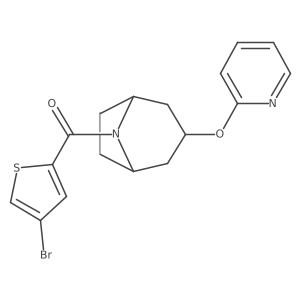 (4-bromothiophen-2-yl)((1R,3s,5S)-3-(pyridin-2-yloxy)-8-azabicyclo[3.2.1]octan-8-yl)methanone Structure