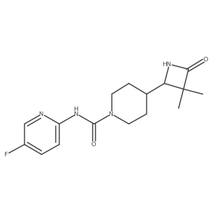 4-(3,3-Dimethyl-4-oxoazetidin-2-YL)-N-(5-fluoropyridin-2-YL)piperidine-1-carboxamide Structure