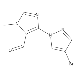 4-(4-bromo-1H-pyrazol-1-yl)-1-methyl-1H-imidazole-5-carbaldehyde结构式